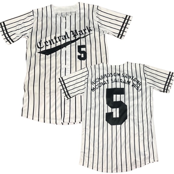 Central Park Five Tribute Jersey Baseball Hip Hop Streetwear Medium Large XL 2XL - Picture 1 of 9
